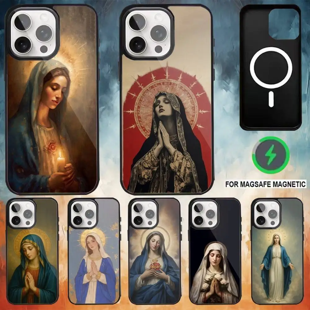 

Mother Virgin Mary Phone Case For iPhone 17,16,15,14,13,12,11,Plus,Pro,Max for Magsafe Magnetic Wireless Charging