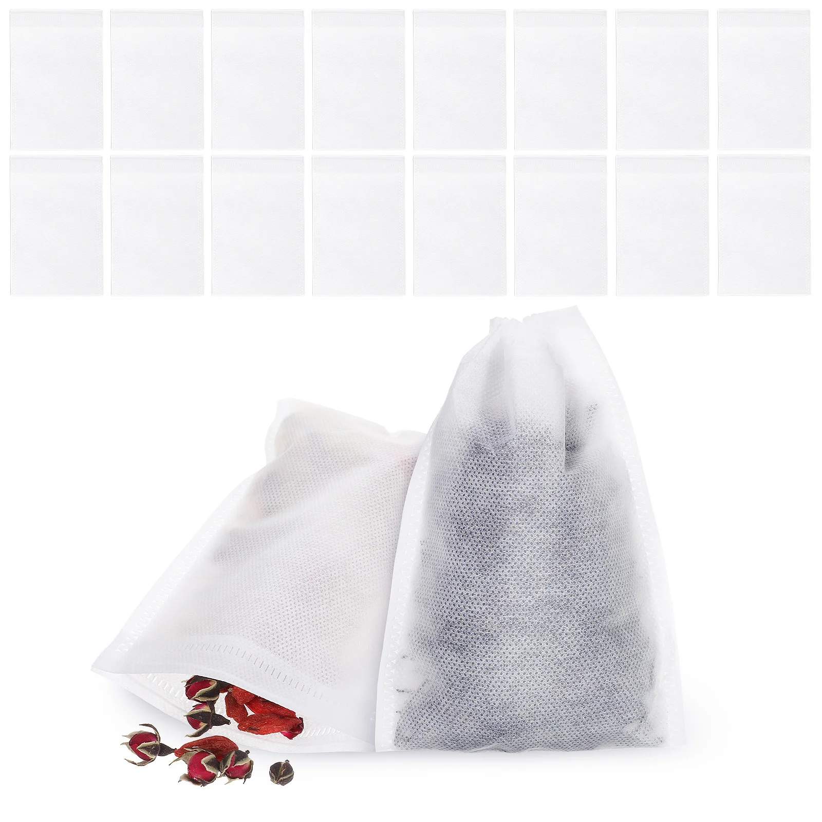 

200Pcs Drawstring Non Woven Tea Filter Bags Loose Leaf Brewing Bags Coffee Brewing Filter Pouches Tea Infuser Strainer Bag