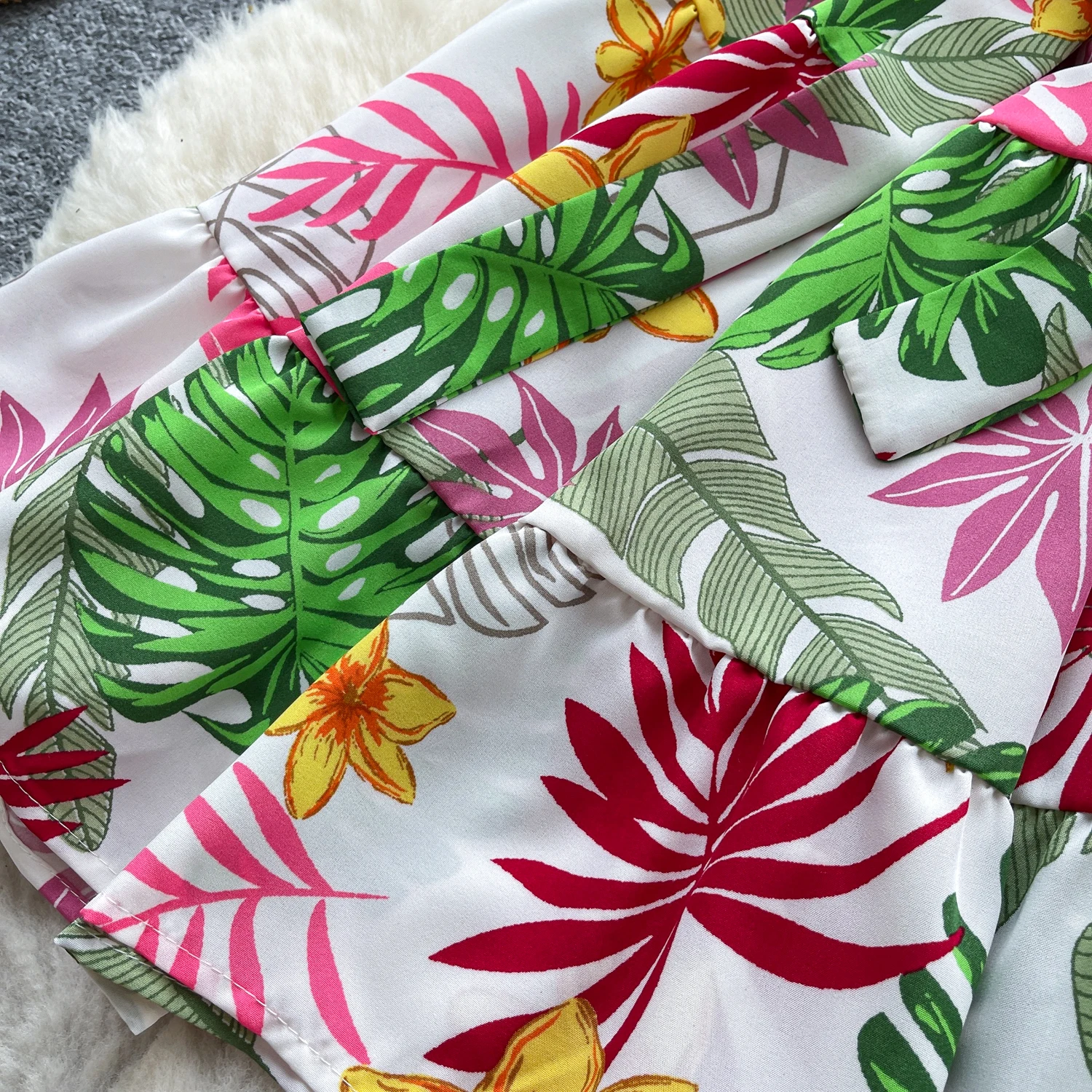 Chic vintage Sexy dulce mariposa manga estampado elegante Hada moda coreana Boho vestido veraniego ropa de mujer