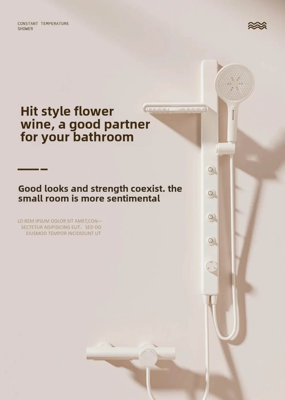 

Shower Shower Set Milk White Toilet Bathroom Split Roof Spray Shower
