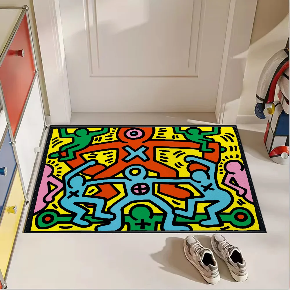 Outdoor Doormat Entrance Door Mat Out Keith Haring Carpet for Kitchen Floor Mat for Hallway on the Floor Bedroom Mats Customized