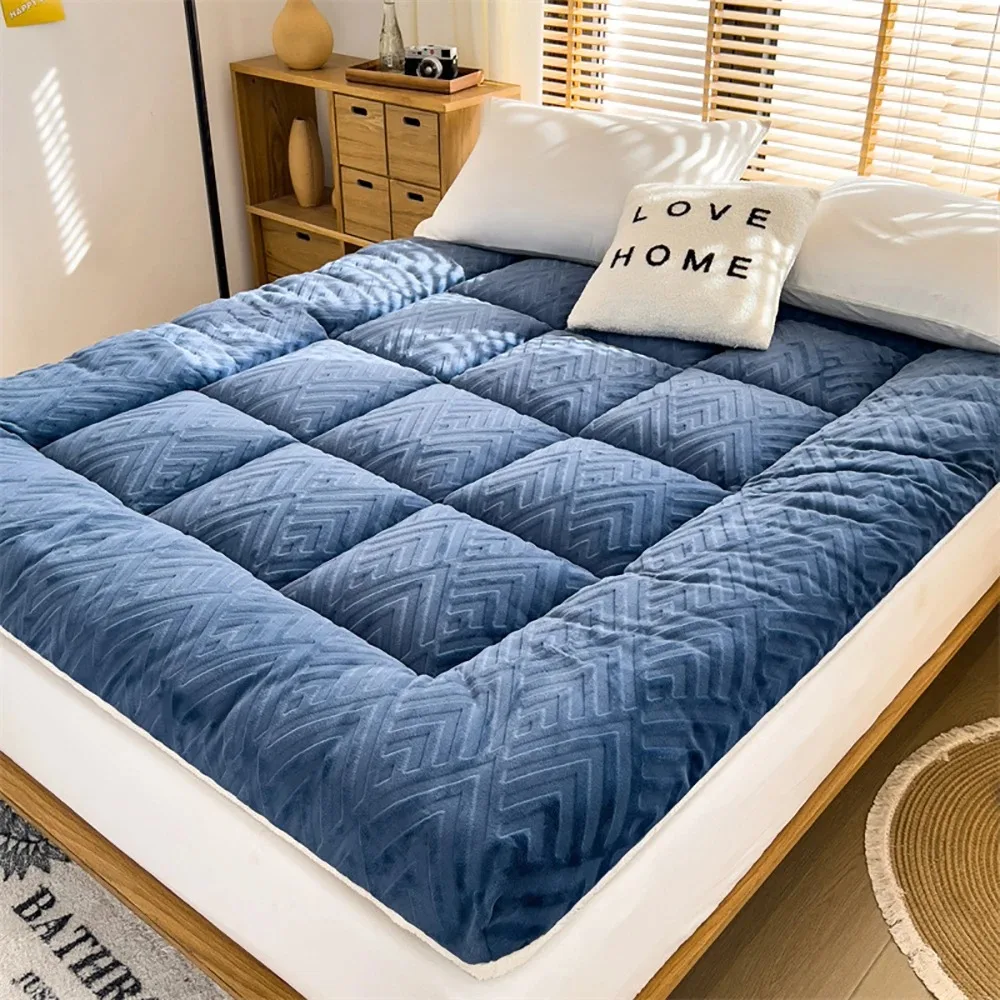 Lamb Velvet Mattress Thickened Cushion Home Tatami Dormitory Single Student Dormitory Bed Carpet Sponge Double Bed Weighted Mat