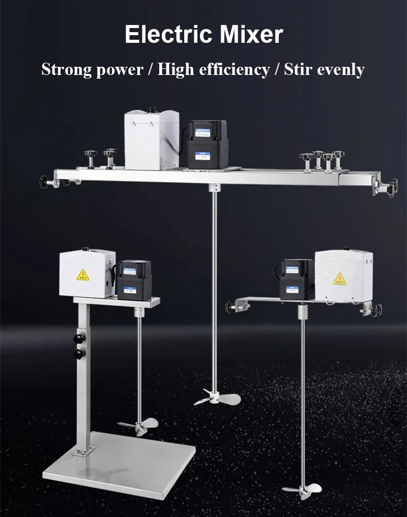Commercial Mixer Industrial Liquid Agitator Mixer Adjustable Height 60-400W High Efficiency Mixing Rod