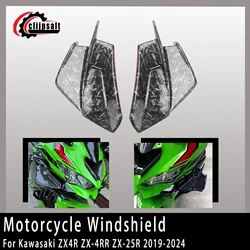 Motorbike Fixed Wing Side Spoiler Winglets Aerodynamic Wing Spoiler For Kawasaki ZX4R ZX-4RR ZX-25R 2019-2024 New Aerodynamic
