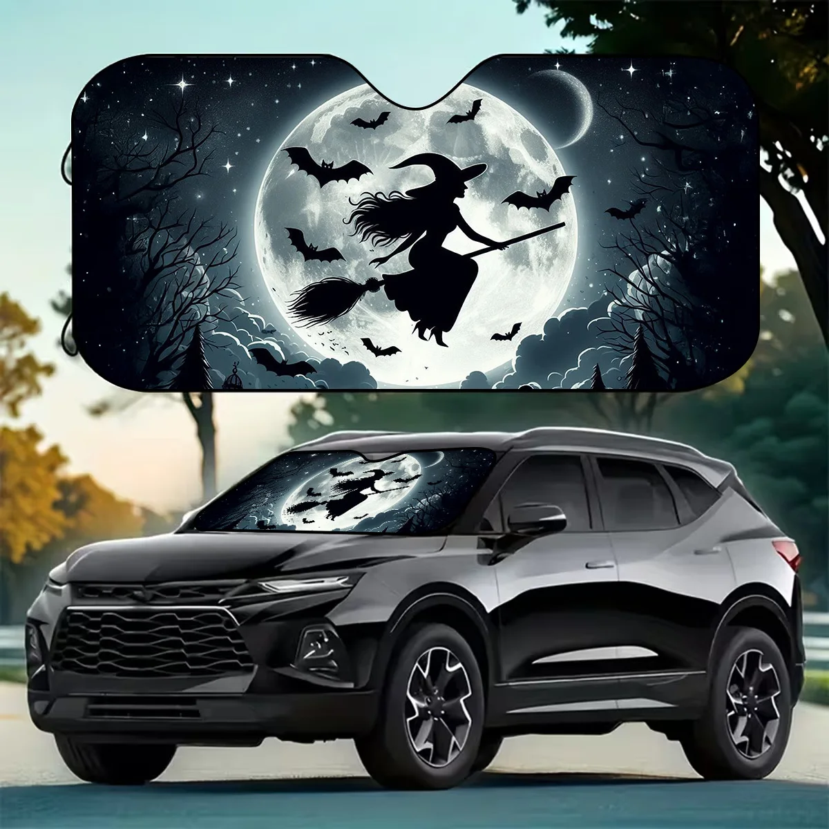 Witch Car Sunshade Foldable for Easy Storage Protective Sunshade To Keep Car Cool Convenient Suitable for Road Car Interior