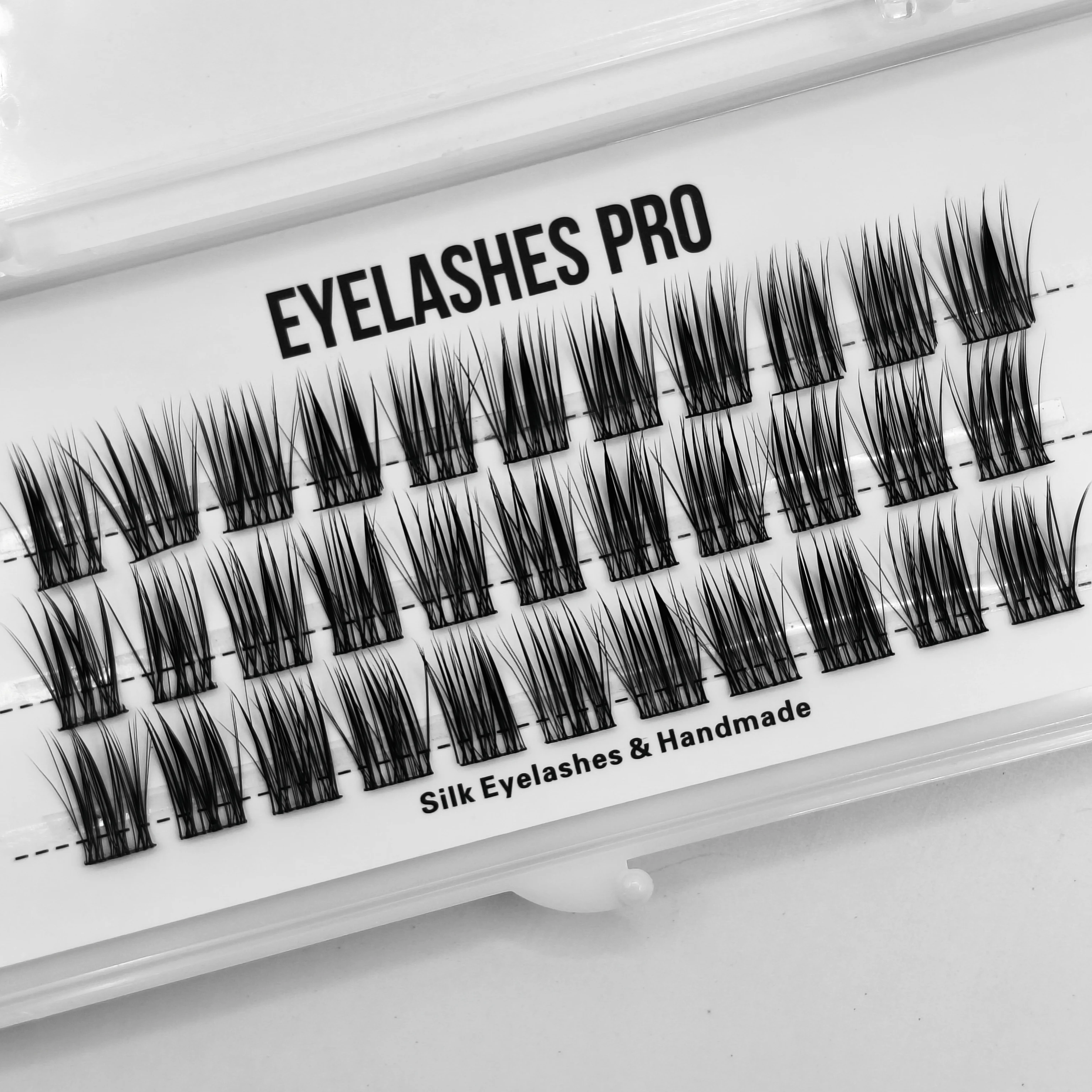 Z016 DIY Hand Made Eyelash Extension Segmented Flase Lashes  Lash Bundles Soft Ribbon Strip Eyelashes Makeup Lashes NEW