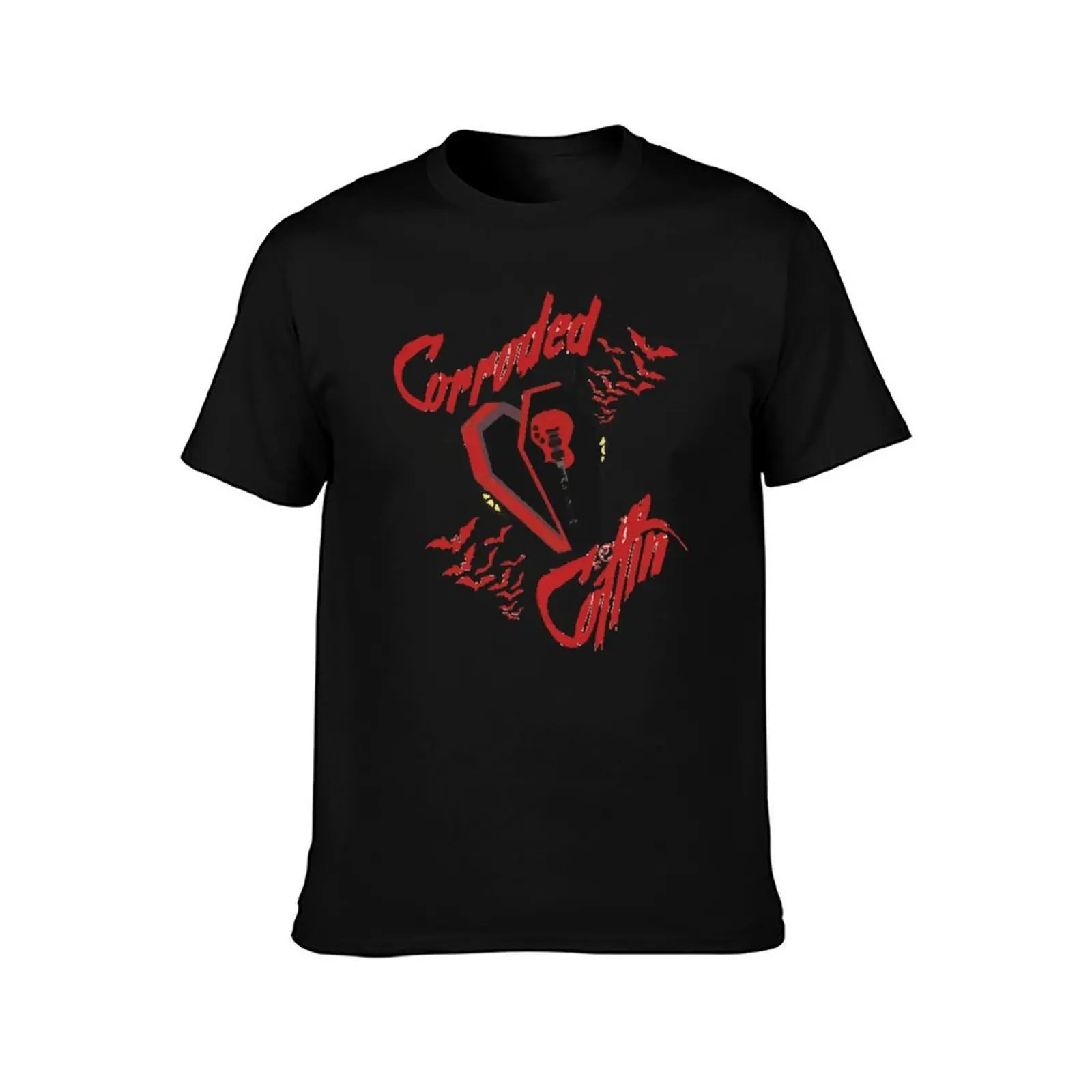 Corroded Coffin T-Shirt Casual Loose Fit Short Sleeve T-Shirt