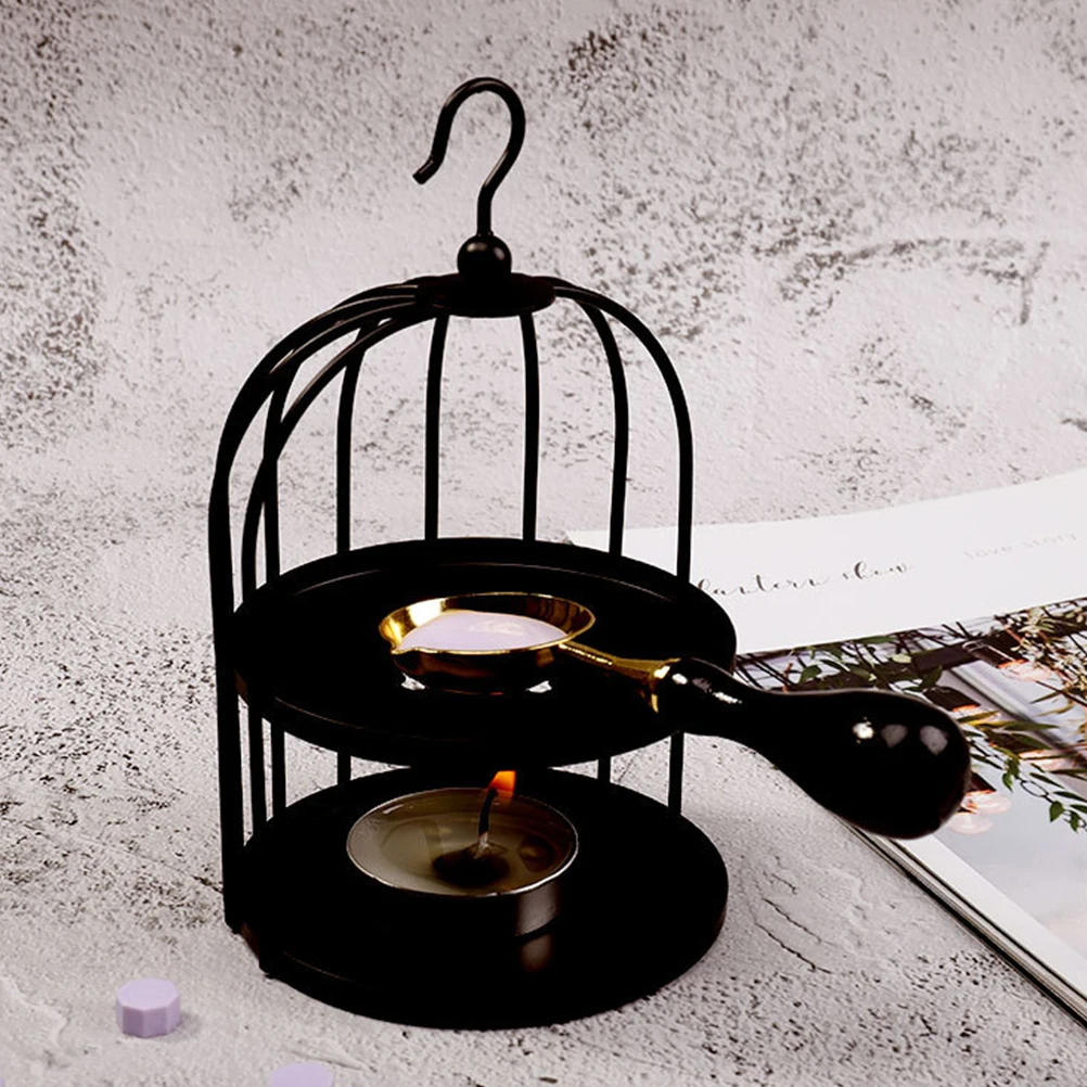 

2pcs Birdcage Wax Melting Furnace Kit Retro Iron Wax Warmer For Stamp Seals Diy Crafts Present Wrapping Invitations Greeting