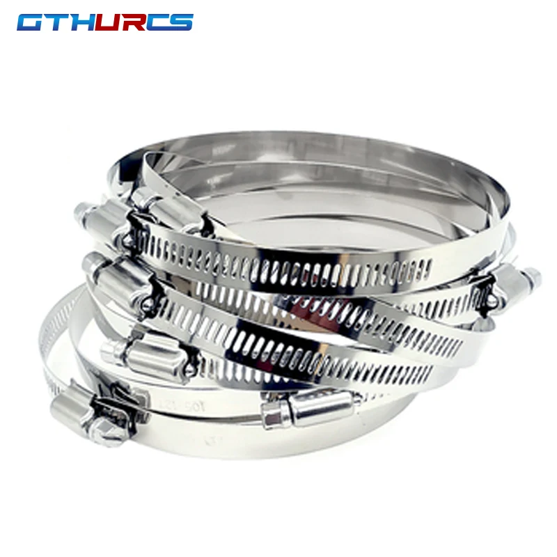 1pcs Stainless steel Hose Clamp Adjustable Drive Hose Clamp Fuel Line Worm Size Clip Hoop