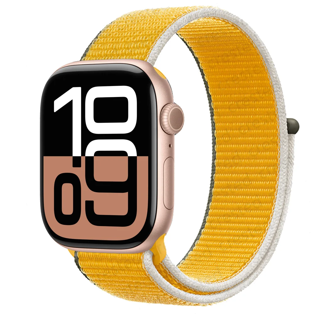 Neues Nylon-Schlaufenarmband für Apple Watch Band 12 11 42mm 46mm 44mm 40mm 41mm 45mm 49mm Armband Correa iWatch 10 9 8 7 6 SE3 Ultra 4