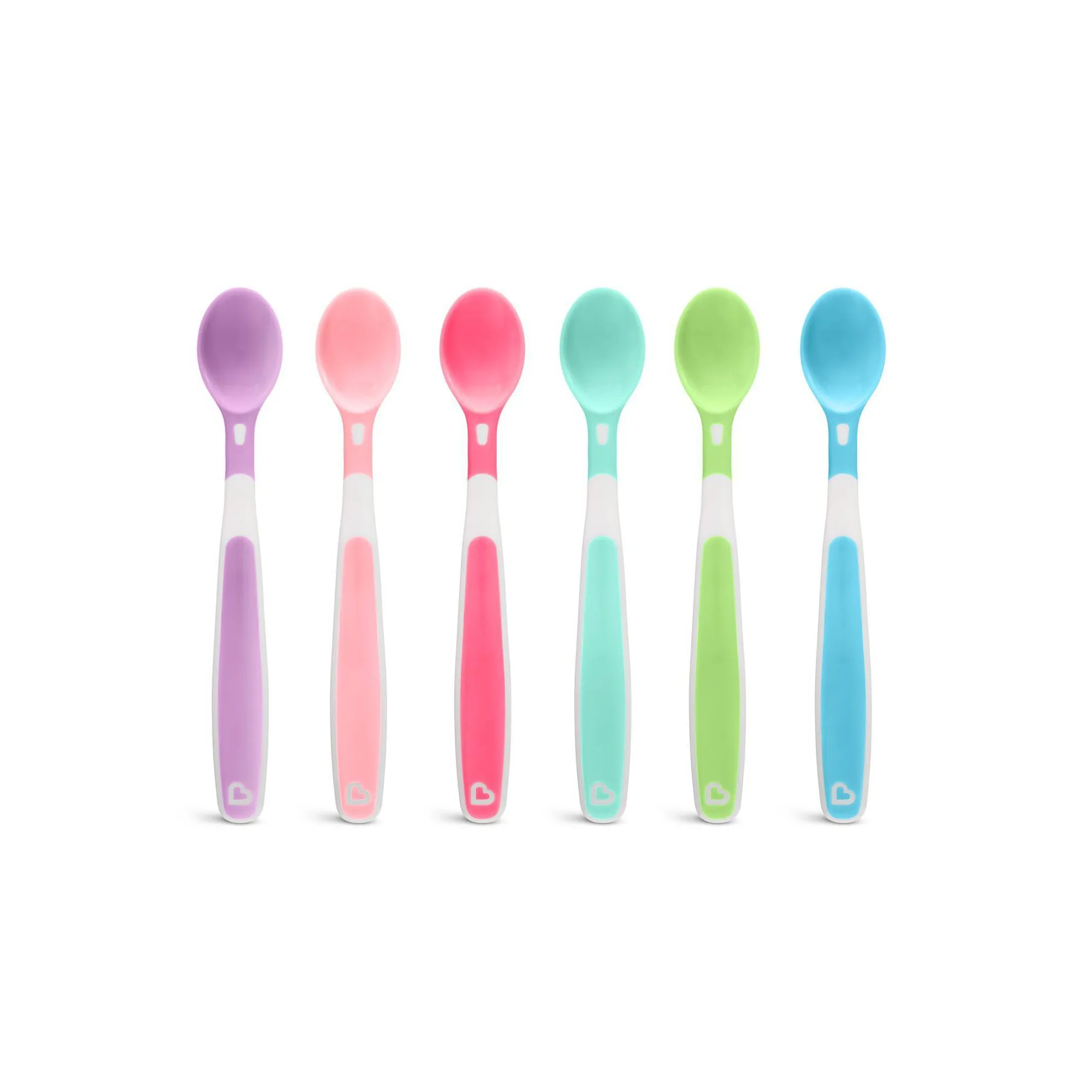 6pcs Soft Tip Infant Feeding Spoons With Gentle Rounded Edges For Baby Meals, Weaning, Gum Friendly Use