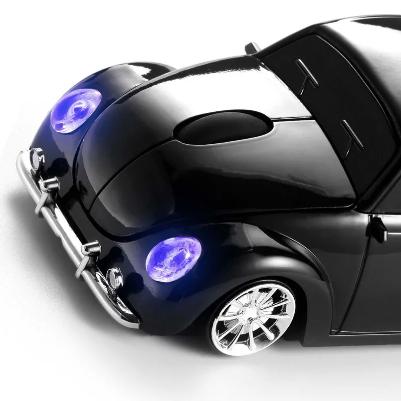 Vintage Car Wireless Mouse-Ergonomic Design 2.4Ghz Optical Beetle With Adjustable DPI