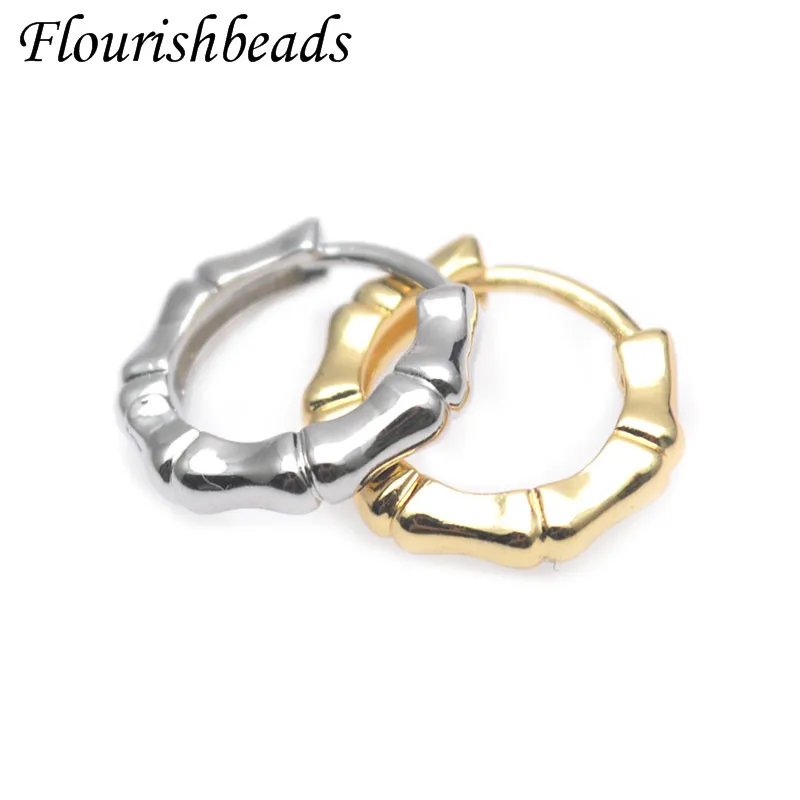 Imagem -02 - Banhado a Ouro Forma Geométrica Círculo Brincos Hoop para Feminino Menina Acessórios Diários 30 Peças Lote 14x15 mm