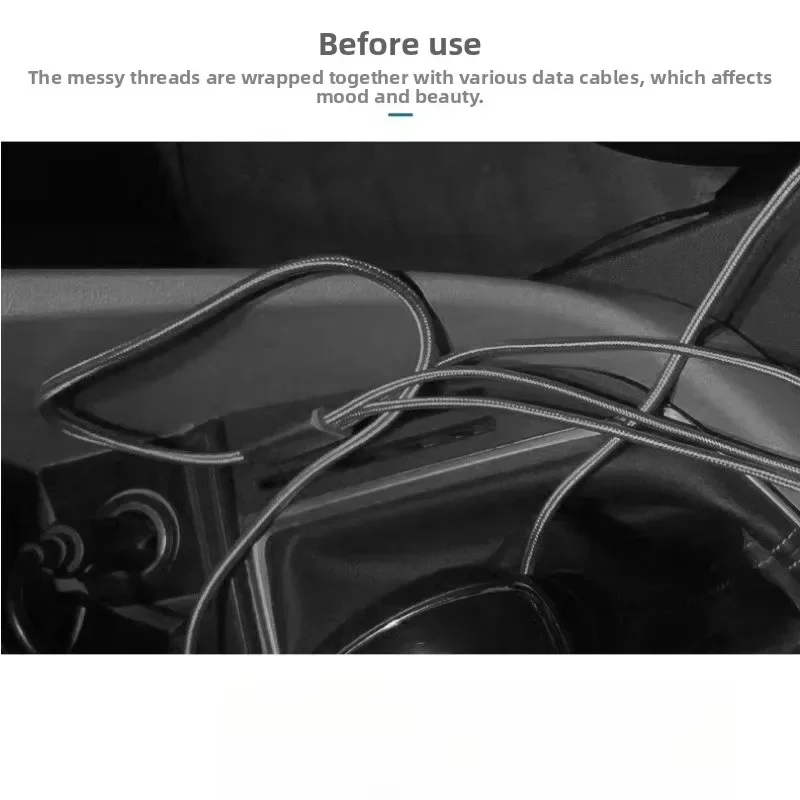 4 قطعة/8 قطعة لواقي داخلي أنيق وخالي من الضرر لحماية أسلاك الشحن تعزيز الجمالية أنيق طقم منظم كابلات السيارة العالمي