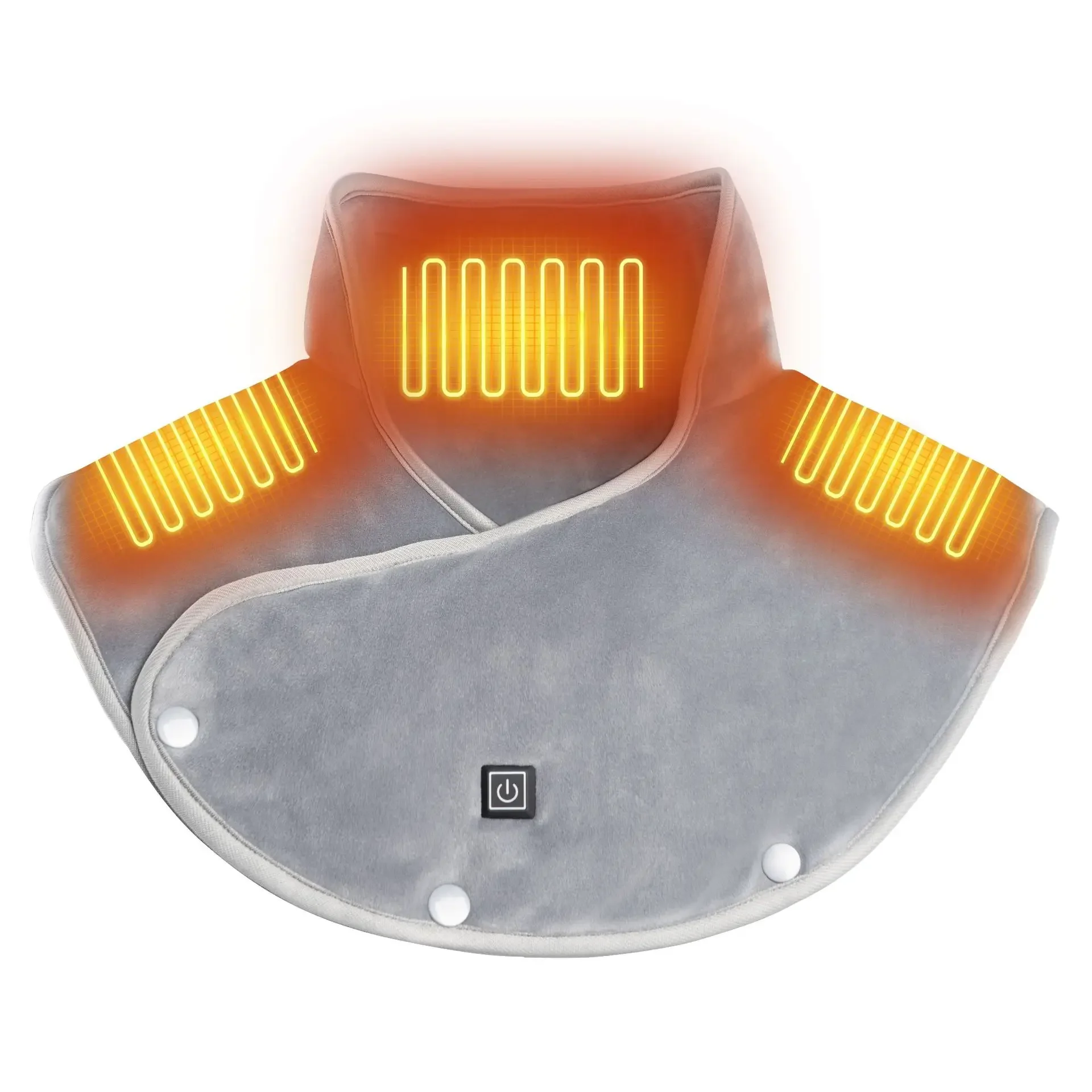 

Электрическая грелка для плеч и шеи, USB-подогреваемая подушка для спины, 3-уровневая нагрева, мягкий горячий компресс, шаль для спины, шеи, плеч, быстрый подогрев, подушка