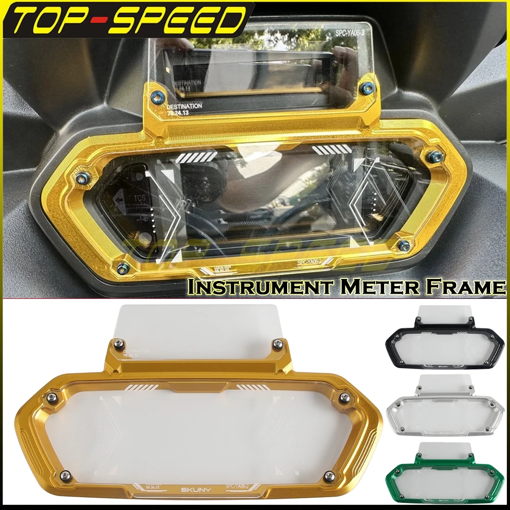 Cubierta del marco del velocímetro de la motocicleta, Protector del tablero de pantalla de protección del marco del medidor de instrumentos para YAMAHA XMAX300 2023 2024 25