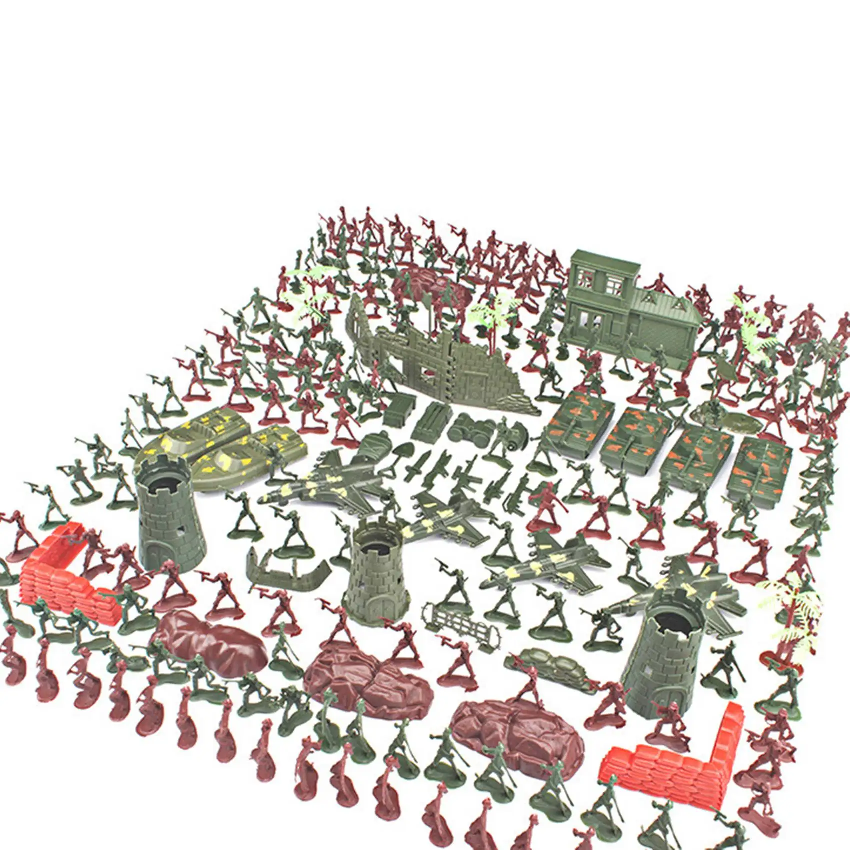 290 sztuk/zestaw 4cm imitacja żołnierza figurka piaskownica stołowa akcesoria, Mini statyczne żołnierze figurki zabawki modele