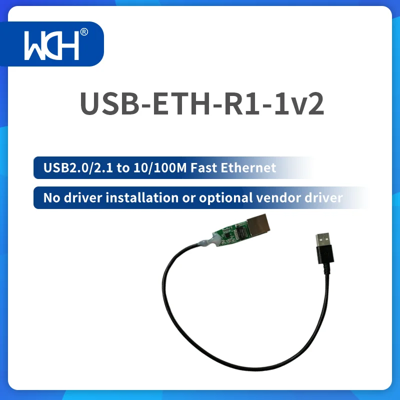 2Pcs/Lot CH397A Evaluation Board USB2.0/2.1 to 10/100M Fast Ethernet, No driver installation or optional vendor driver