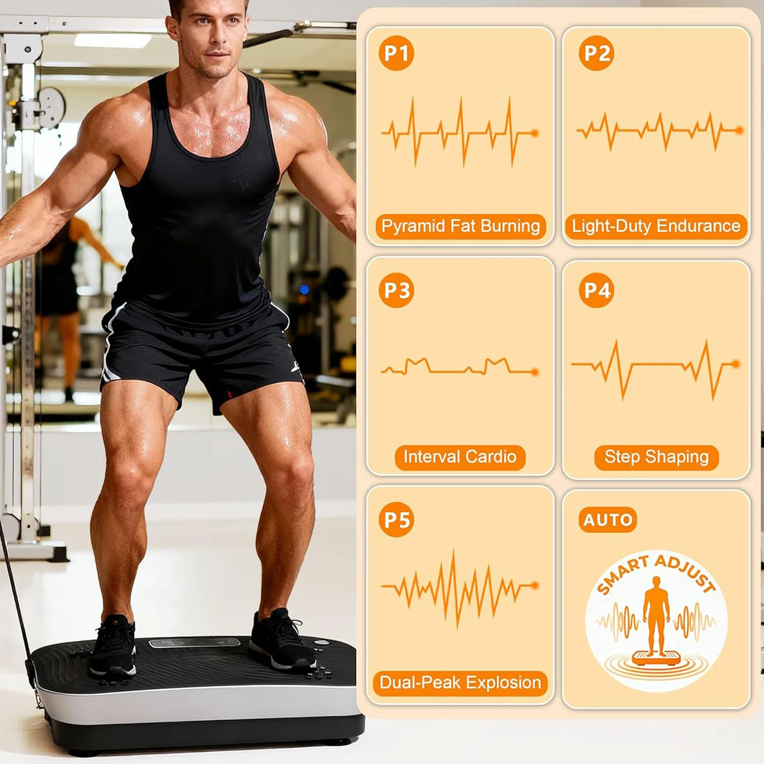 Vibration Plate Machine 180 Speeds Shake Plate Lymphatic Drainage Weight Loss Vibrating Fitness Platform 460LB Capacity 2026 5