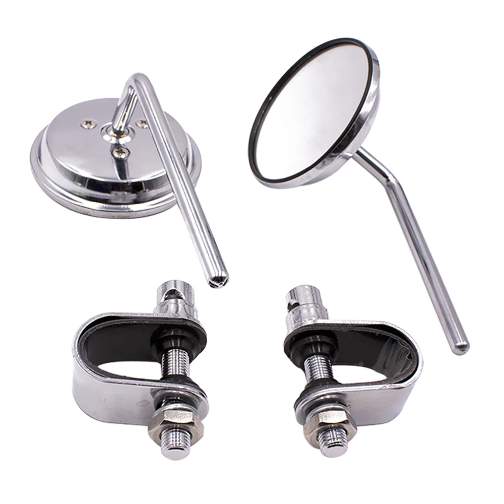 

1 Pair Universal For Harley Honda kawasaki Suzuki cruisers 22-25mm Motorcycle Handlebar Rear View Mirrors Round Side Mirror