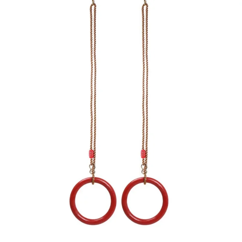 حلقات دائرية مع حبل قابل للتعديل للأطفال، أرجوحة خارجية، صالة الألعاب الرياضية، التسلق، ألعاب اللياقة البدنية، تدريب قوة الذراع #5