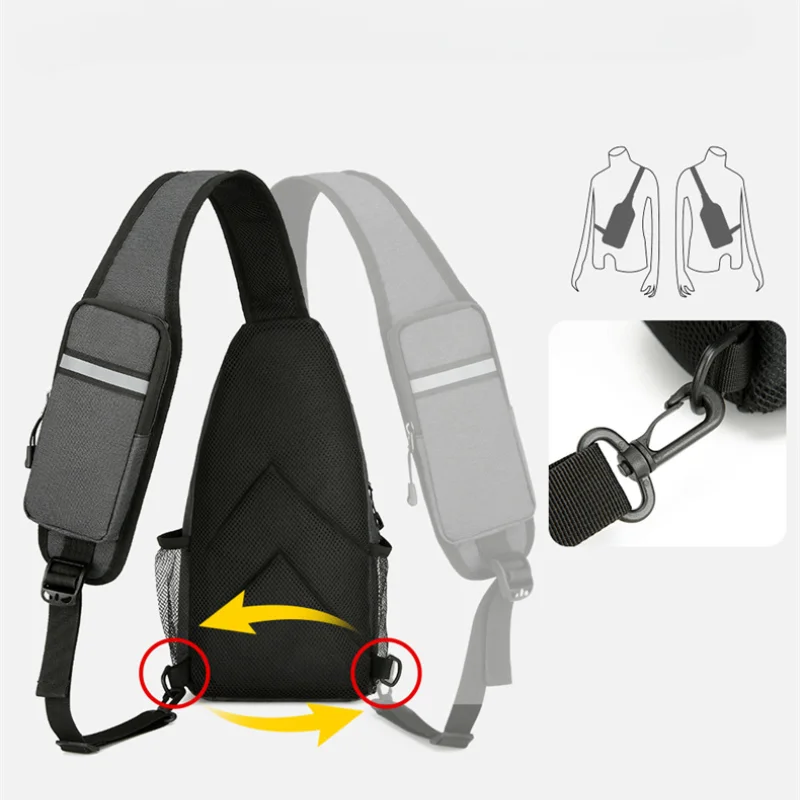 Mochila impermeable ligera para exteriores, bolso de pecho cruzado, mochila de ocio para senderismo y viaje