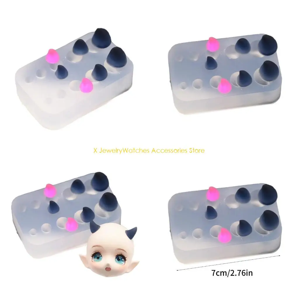 

31KD Tiny Size Devil Horn Silicone Mold Mini Animal Horn Pendant Molds DIY Crystal Epoxy Resin Molds DIY Craft Jewelry Making