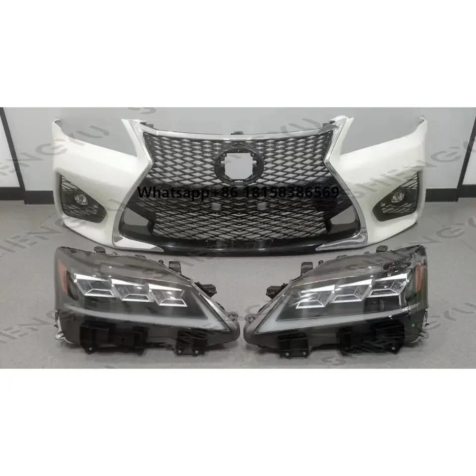 

Car Spare Parts for Lexus GS 2012 Modified to 2016 F-Sport Car Front Bumper with Grille and Three Eyes Headlights