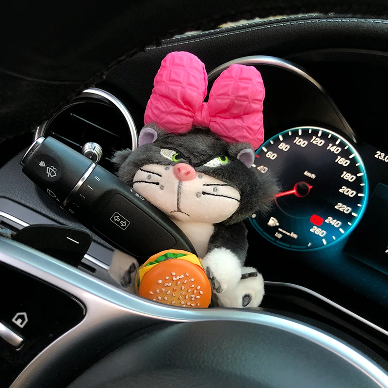 Cartoon Lucifer Cat Car Central Wiper Guard Screen Decorative Screen Doll Ornament Pp Cotton Stuffed Plush Doll Gift