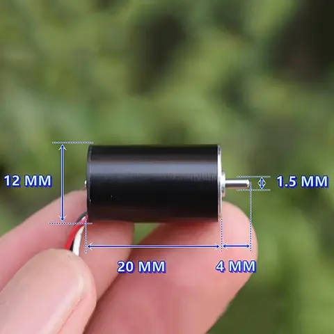 1220 Mini 12mm*20mm 3-fas innerrotor borstlös motor DC 7.2V 43600RPM höghastighets kraftkullager DIY RC bil båtmodell 10 best sales minimotor borstlös - №5