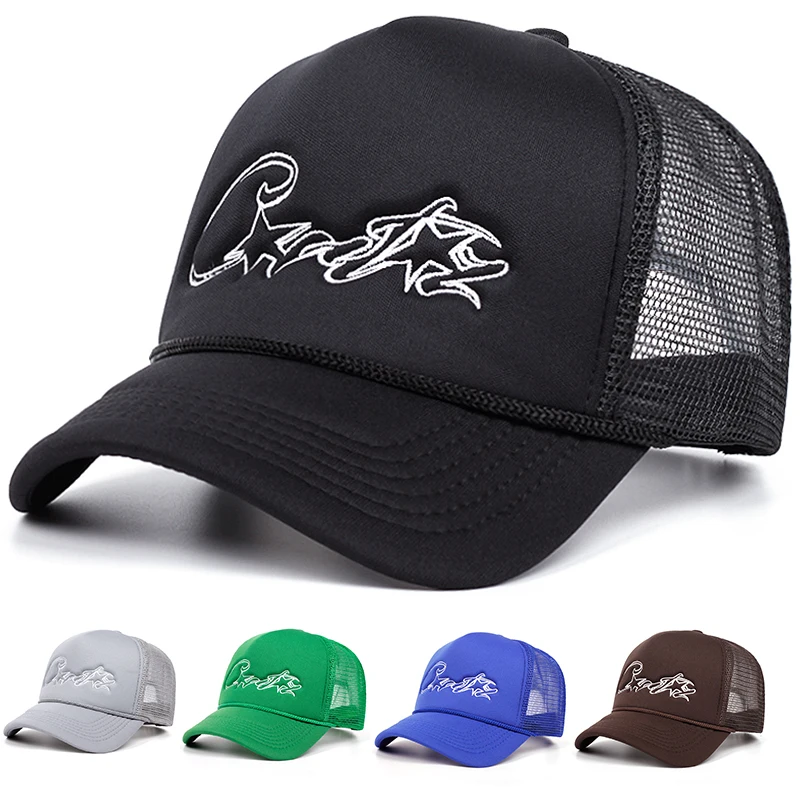 

Simple and fashionable letter-embroidered baseball caps for men and women, outdoor sports event mesh baseball caps, casual