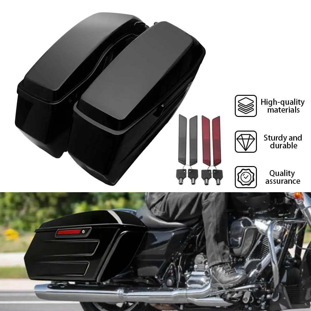 

Мотоциклетные кофры-багажники (1 комплект) из ABS-пластика для Harley Touring Electra Glide Ultra Limited FLHTK 2014-2024