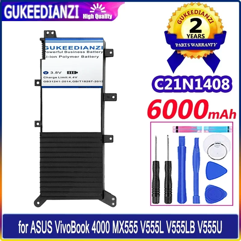 

Аккумулятор для ноутбука 6000 мАч для ASUS VivoBook 4000 MX555 V555L V555LB V555U высокой емкости