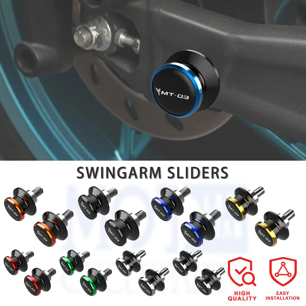 

Motorcycle 6MM Swingarm Slider Spools CNC Stand Screws FOR YAMAHA MT03 MT-03 2005- 2023 2022 2021 2020 2019 2018 2017 2016 MT 03