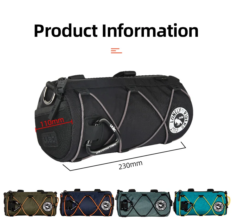 Ulac Fahrrad-Lenkertasche 1,7L Große Kapazität Verschleißfeste Fahrradtasche Mountainbike-Rennrad-Vordertasche Multifunktional – Detail 2