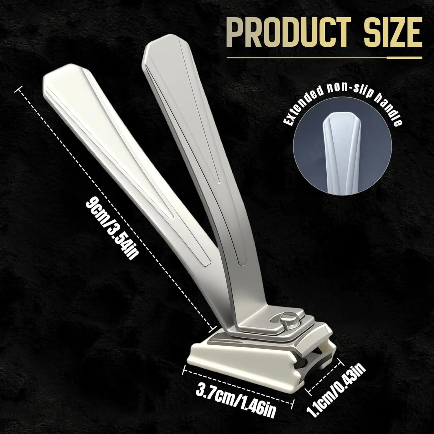 1개 360 °   손톱깎이 확장된 손잡이로 더 쉽게 잡을 수 있도록 설계된 넓은 개구부의 손톱깎이 남녀 공용