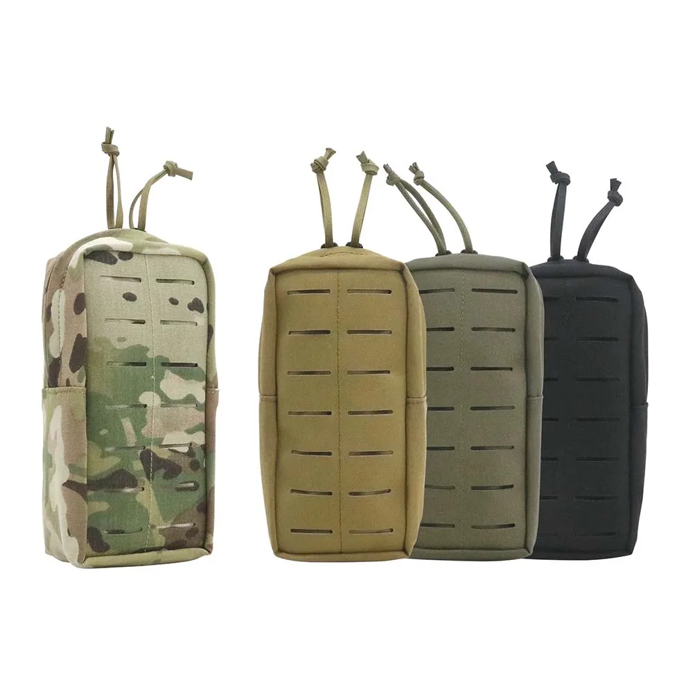 

Tactical Waist Molle Vertical Utility Pouch Elastic Storage Bag Sundry Bag for S&S Vest
