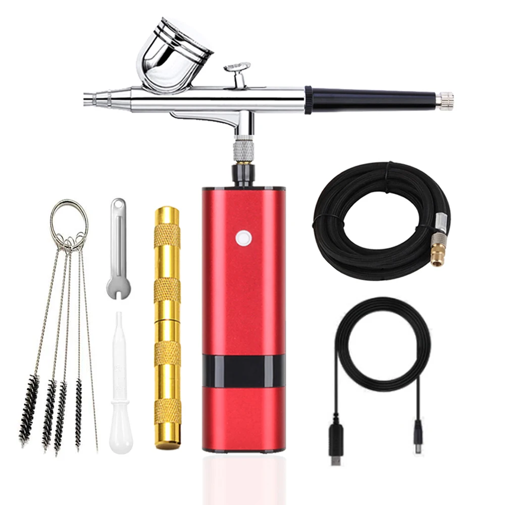 TM80-130 Kit aerografo portatile macchina per pistola per trucco ad alta pressione In Mini compressore d'aria multifunzionale per apparecchiature di bellezza