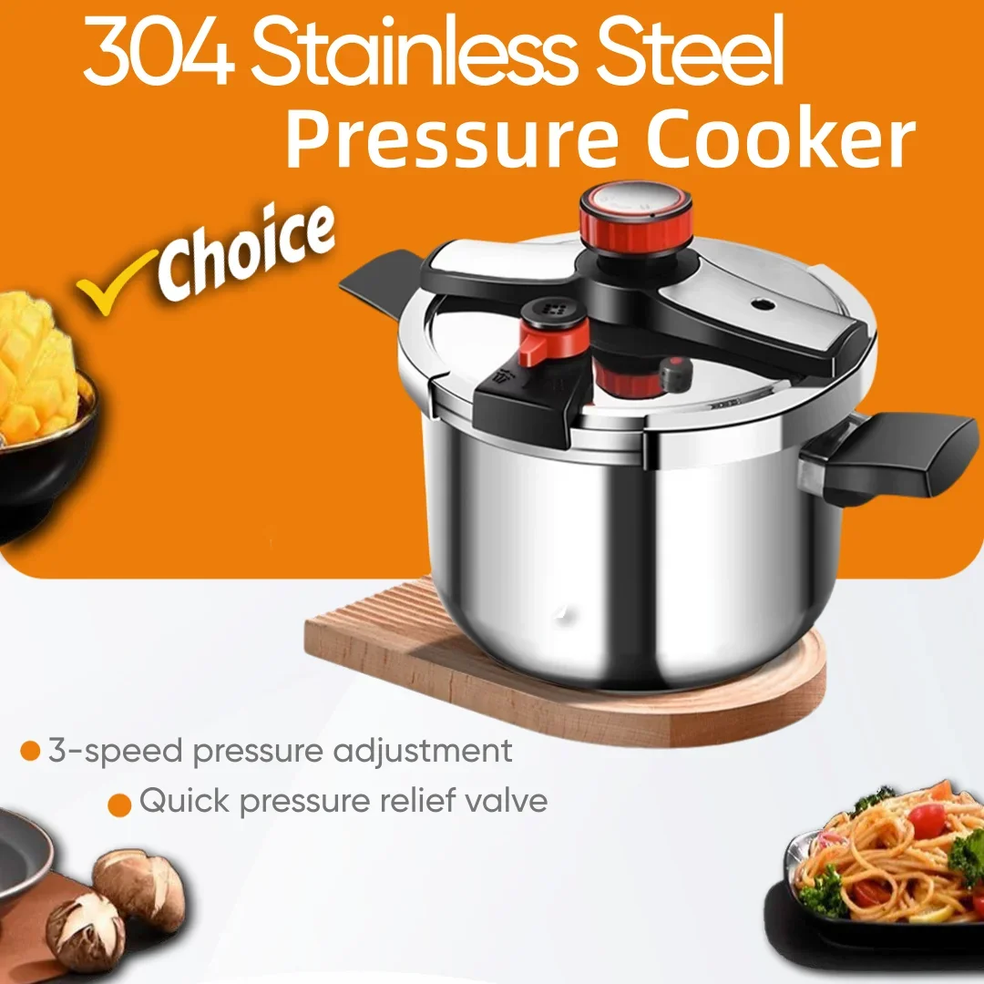 

Stainless Steel Pressure Cooker Household Gas Thickened Explosion-Proof Pressure Cooker Large-Capacity Induction Cooker