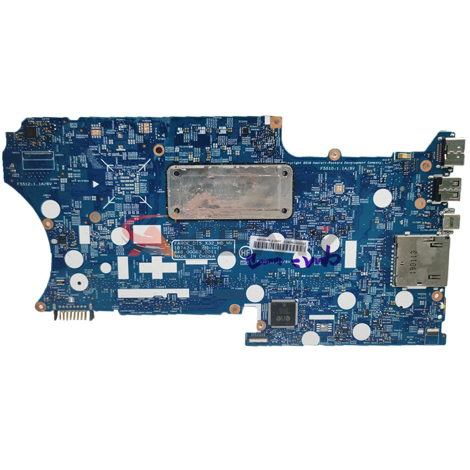 Placa-mãe para laptop HP Pavilion, Mainboard, CPU, X360, 14-DH, 14M-DH0001DX, W/ 5405U, i3, i5, i7, L51132-601, L51138-001, 18742-1