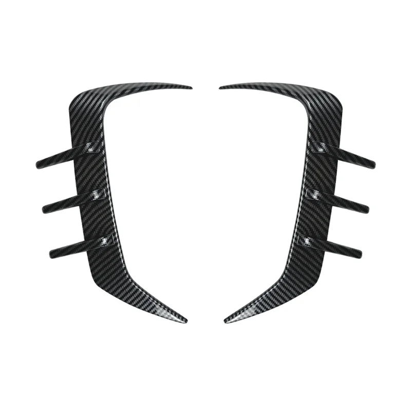 

For BMW 5 Series G60 M Sport Accessories Rear Bumper Spoiler Flank Wind Knife Trim Cover 2024 2025 Carbon Fiber