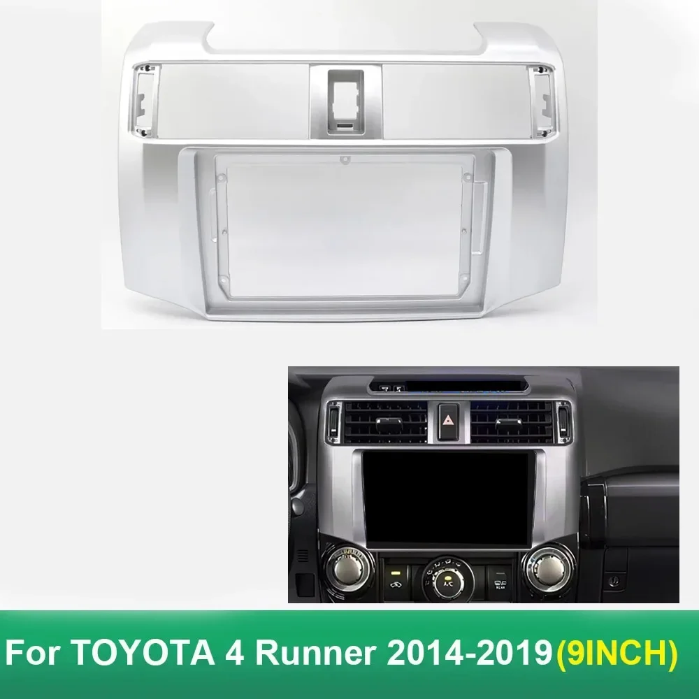 

Автомобильная магнитола 9 "2 Din для TOYOTA 4 runner 2014-2019, автомобильный стерео аудиоплеер, DVD-панель, комплект приборной панели, рамка