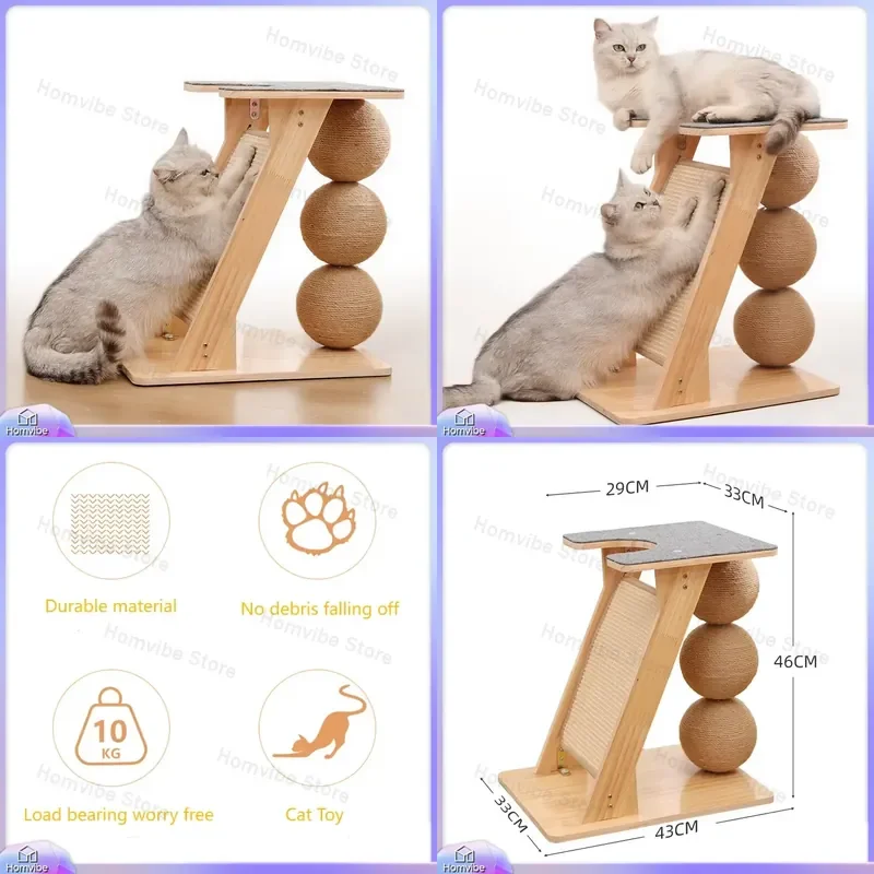 arbre-a-chat-moderne-en-bois-massif-avec-3-balles-suspendues-griffoir-en-sisal-durable-plateforme-d'escalade-pour-chats-d'interieur-ecologique