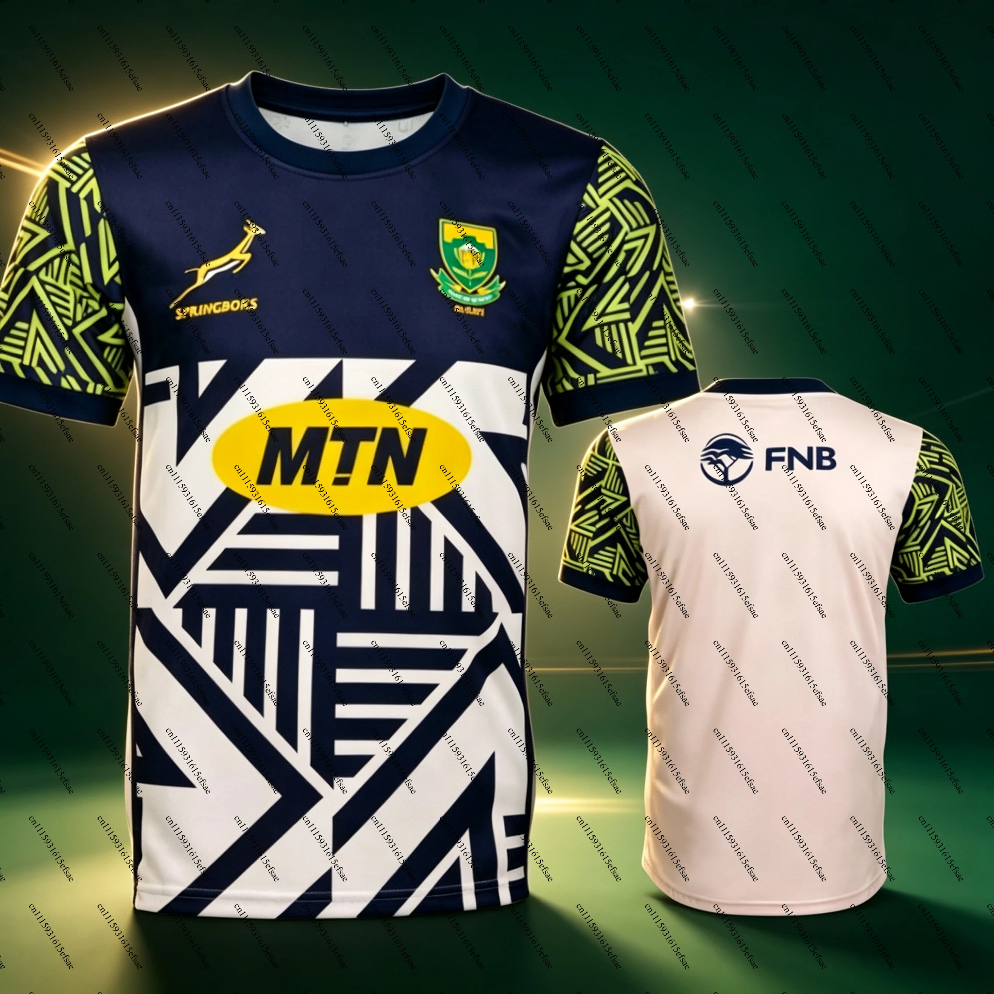 2026 Fashion Breathable Quick-dry South Africa Rugby Jersey T-shirt for Kids and Adults Summer Sports FamilyMatching