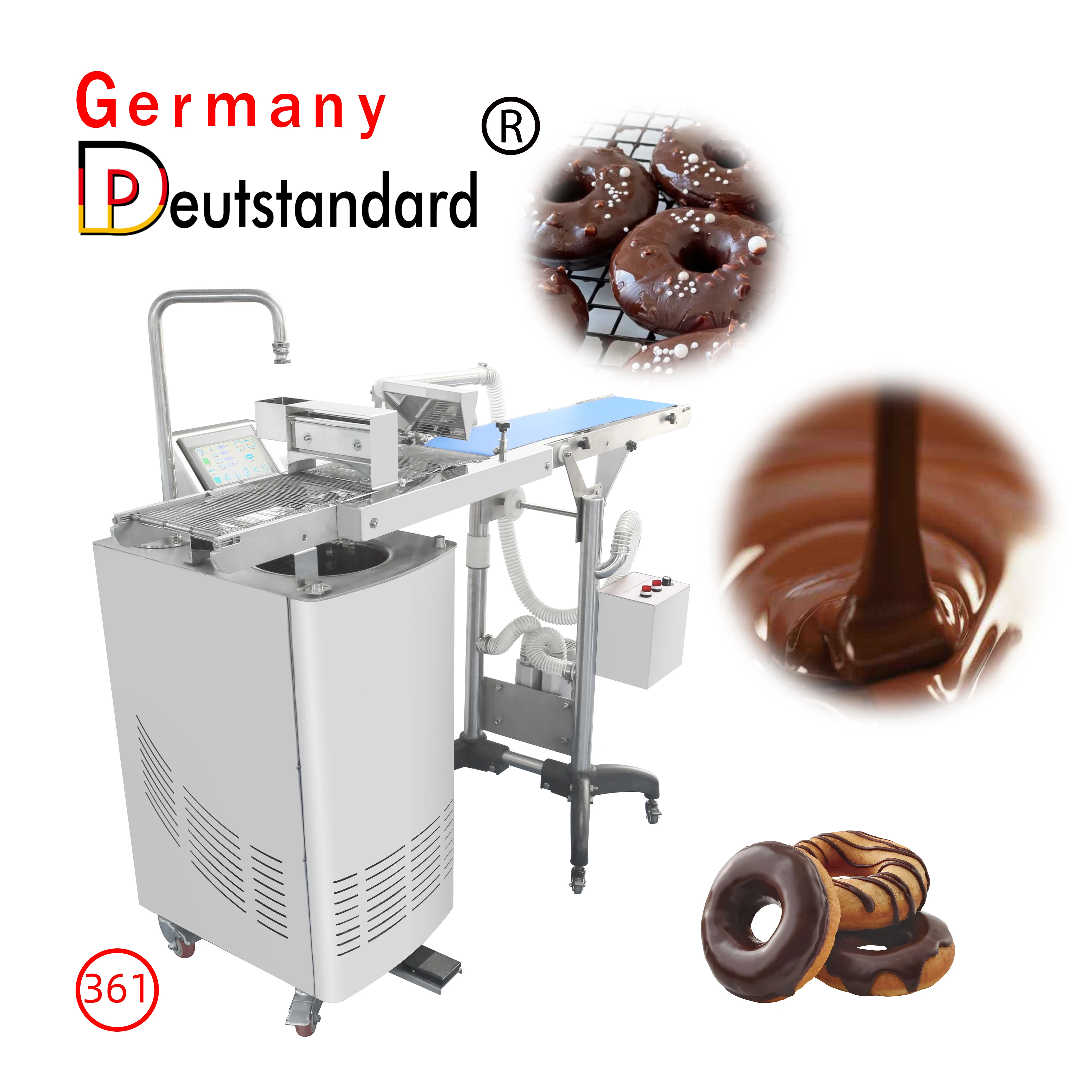 ماكينة طلاء الشوكولاتة الأوتوماتيكية NP-361 |   مطلي بالشوكولاتة من الفولاذ المقاوم للصدأ سعة 7 لتر