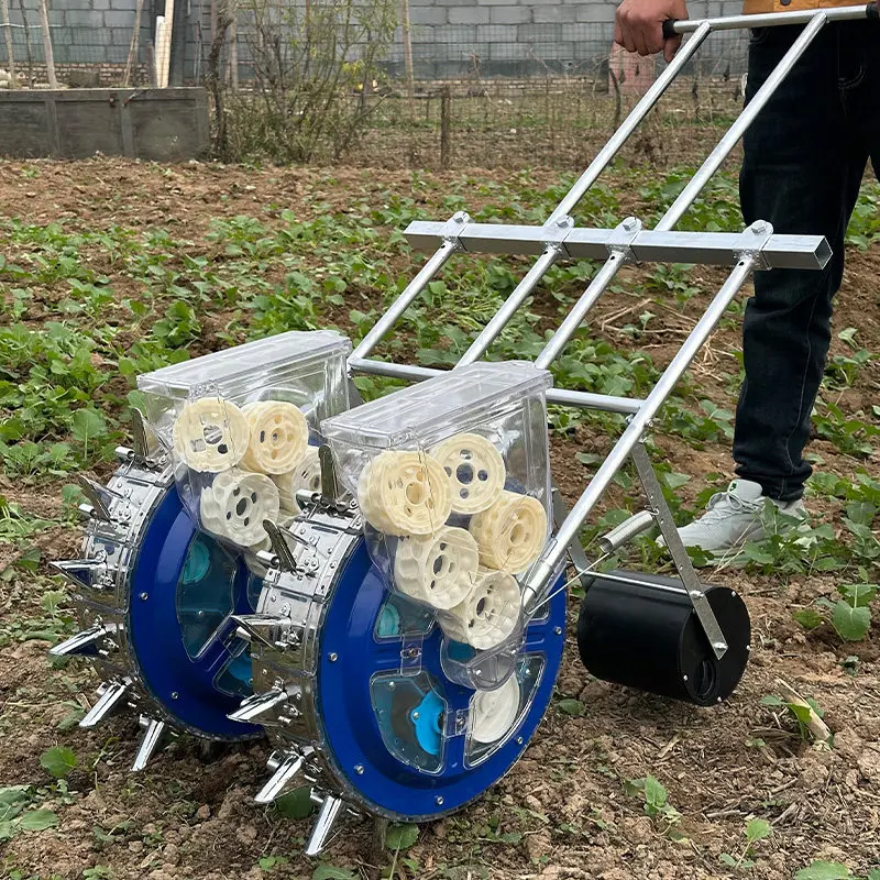 Double-row Precision Sowing Machine Hand-push Point Sowing Machine Multi-functional Corn Soybean and Peanut Sowing Equipment