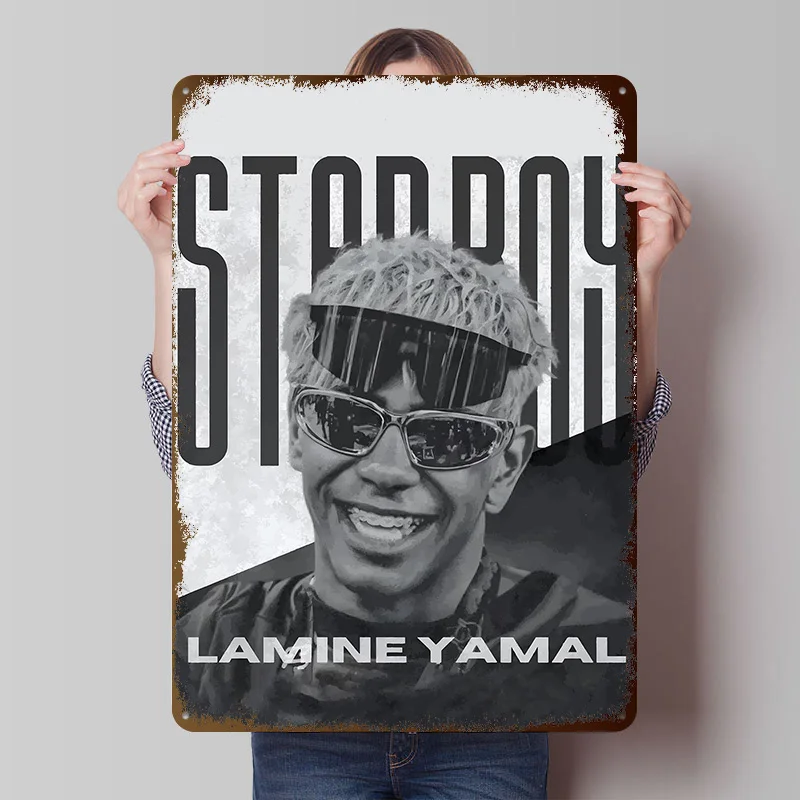 Lamine Yamal 'STORYBOY' Metal Poster Custom Wall Art Retro Vintage Tinplate Signs for Bedroom Decoration Gaming House Wand Deko