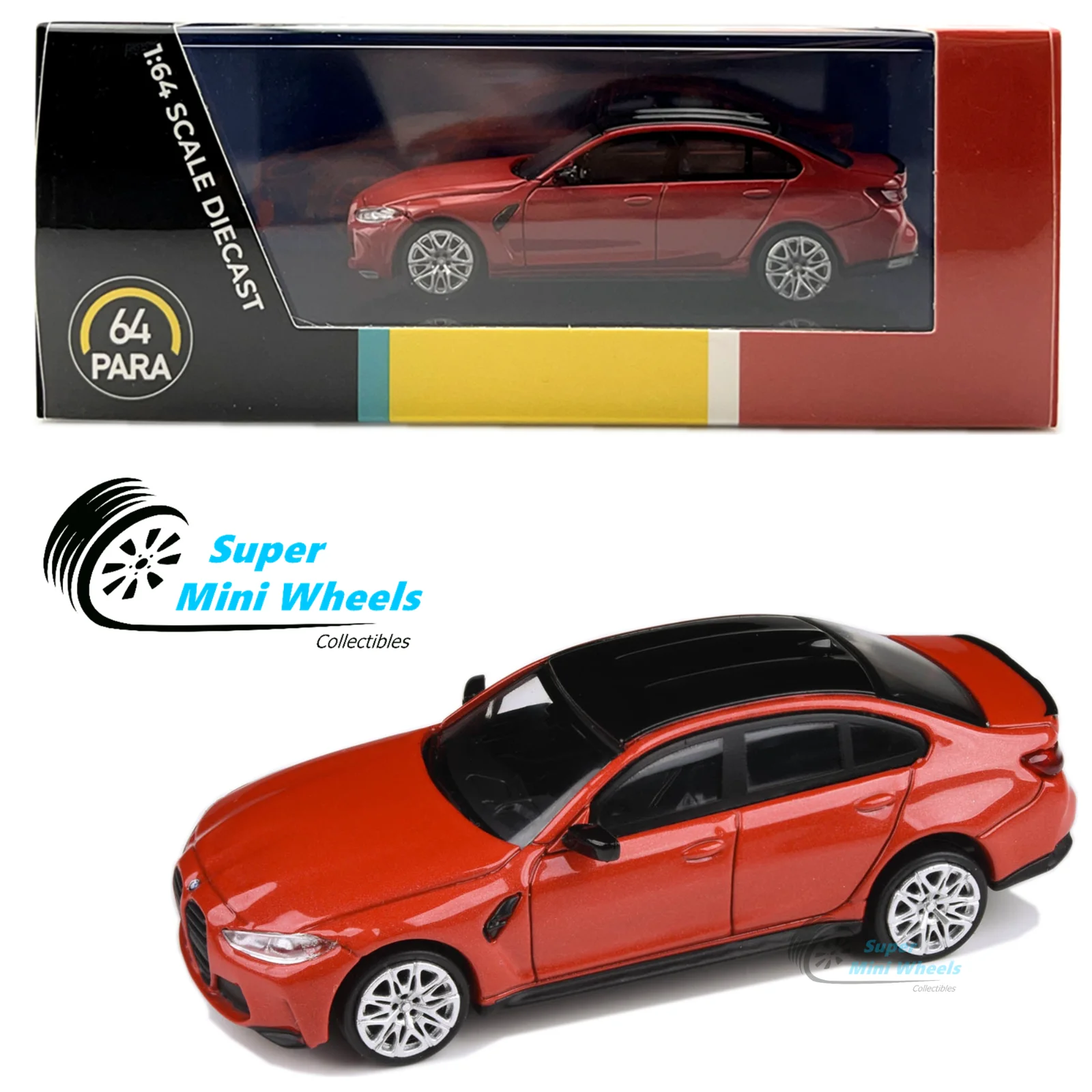 

PARA64 - 2021 M3 (G80) Toronto Red 1:64 DieCast Model Car Collection Limited Edition Hobby Toy Car