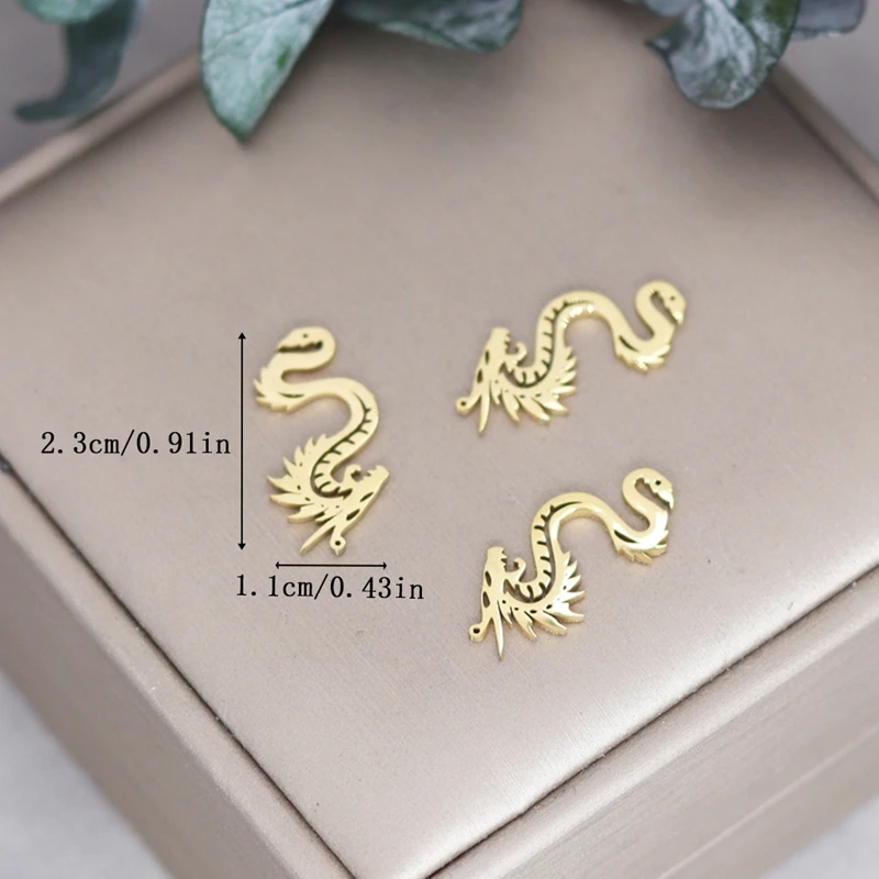 3pcs Flying Dragon Charm For Bracelet Necklace Keychain Pendant DIY Jewelry Accessories Making