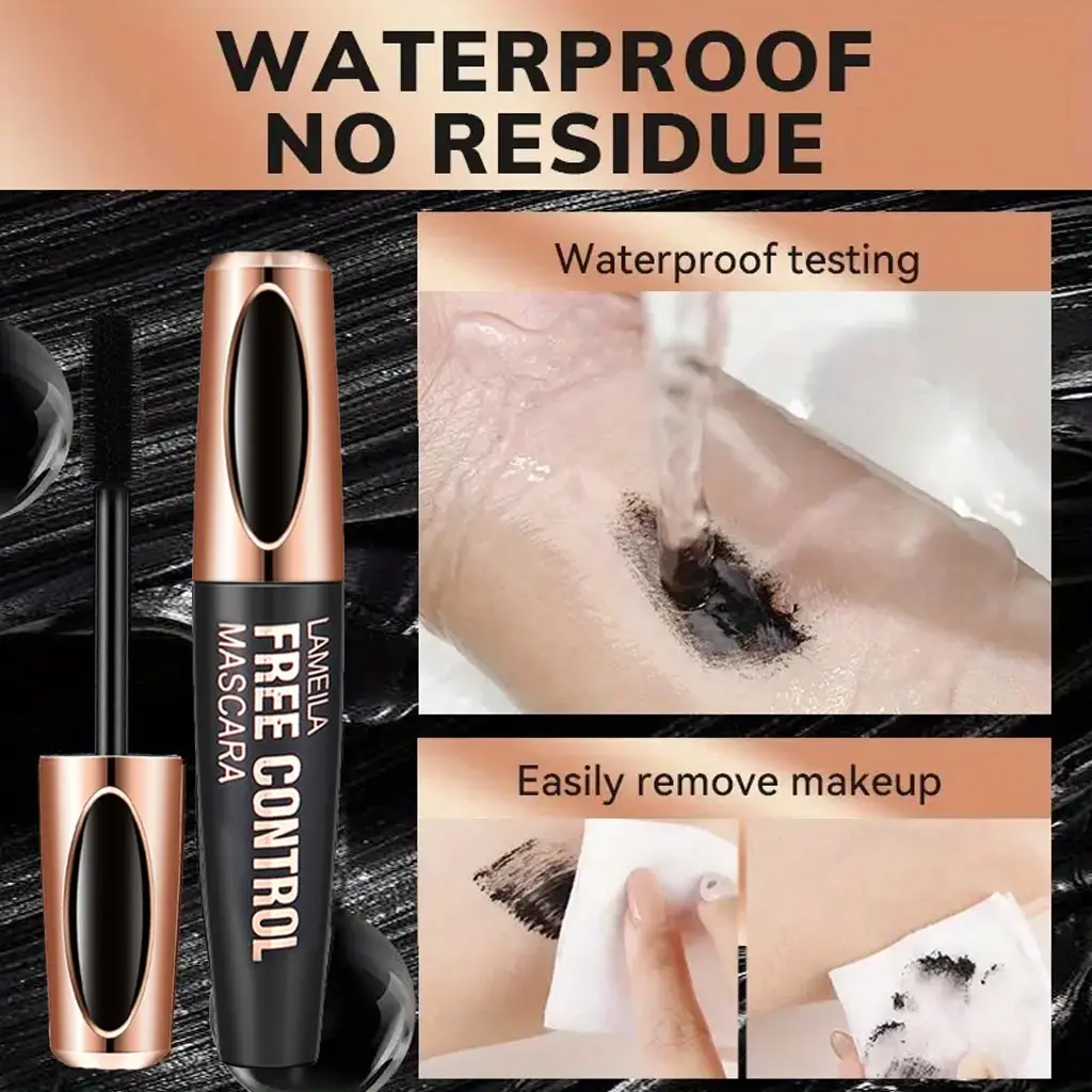 1pc 8d Silk Fiber Eyelash Mascara Waterproof Thick Lengthening MascaraCurling Long Black Extension